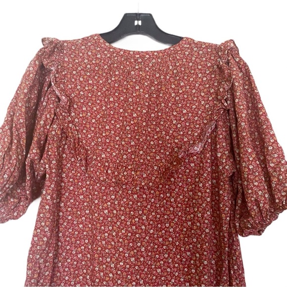 Christy Dawn Dress Emilia Floral Midi Cotton Rooibos Harvest S EUC - Picture 7 of 9